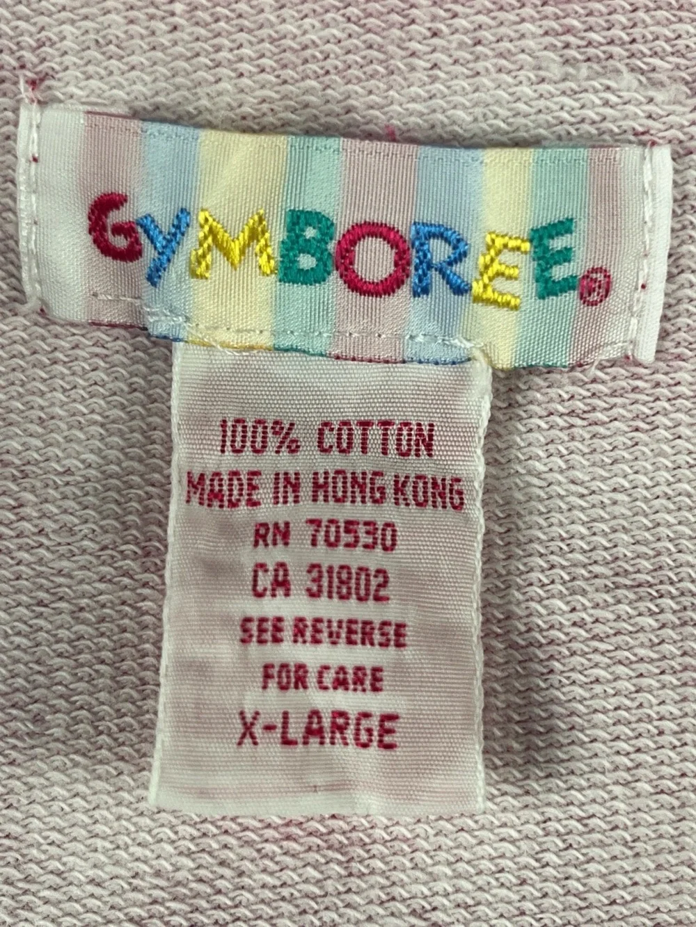 Gymboree (XL) 1990s Pink Plaid Gingham Zip-Up Rainbow Tag Vintage Jacket